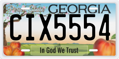 GA license plate CIX5554