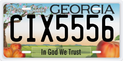 GA license plate CIX5556