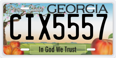 GA license plate CIX5557