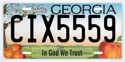 GA license plate CIX5559