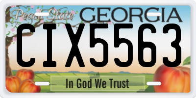 GA license plate CIX5563