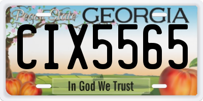 GA license plate CIX5565