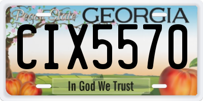GA license plate CIX5570