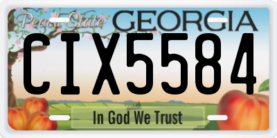 GA license plate CIX5584