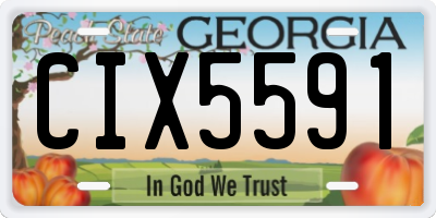 GA license plate CIX5591