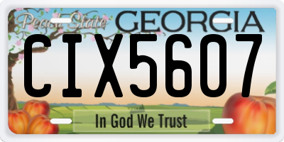 GA license plate CIX5607