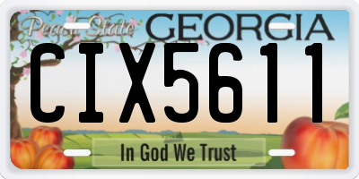 GA license plate CIX5611