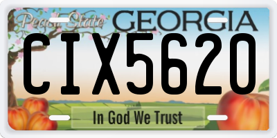 GA license plate CIX5620