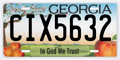 GA license plate CIX5632