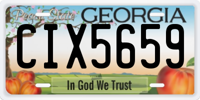 GA license plate CIX5659