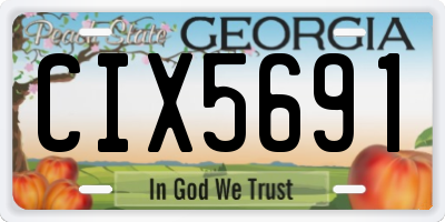 GA license plate CIX5691