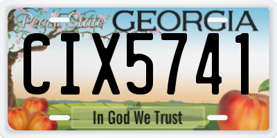 GA license plate CIX5741