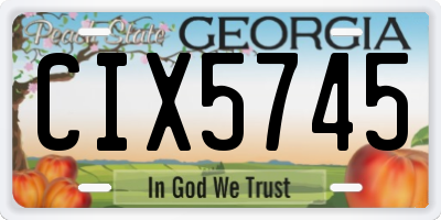 GA license plate CIX5745
