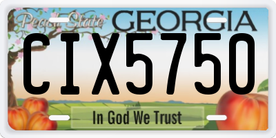 GA license plate CIX5750