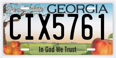 GA license plate CIX5761