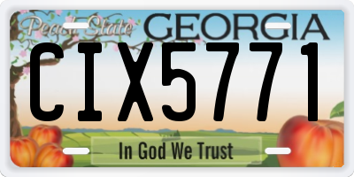 GA license plate CIX5771