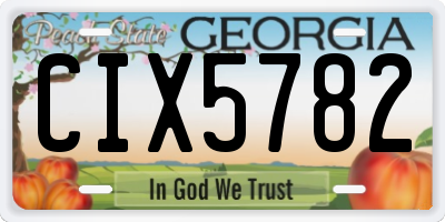 GA license plate CIX5782