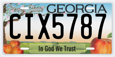 GA license plate CIX5787