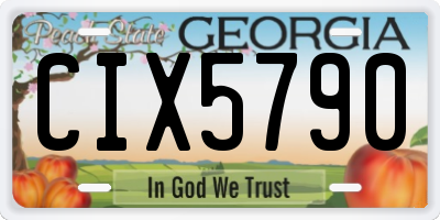 GA license plate CIX5790