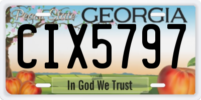 GA license plate CIX5797