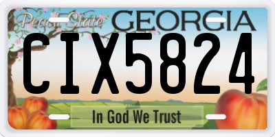 GA license plate CIX5824