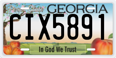 GA license plate CIX5891
