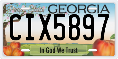 GA license plate CIX5897