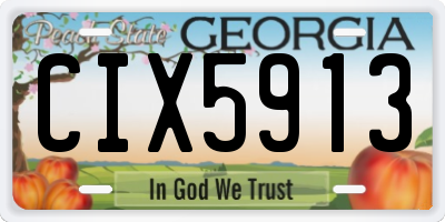 GA license plate CIX5913