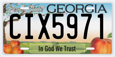 GA license plate CIX5971