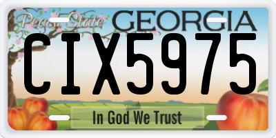GA license plate CIX5975