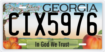 GA license plate CIX5976