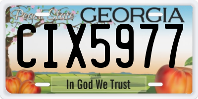 GA license plate CIX5977