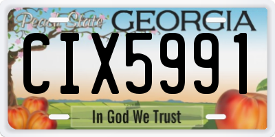 GA license plate CIX5991