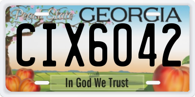 GA license plate CIX6042