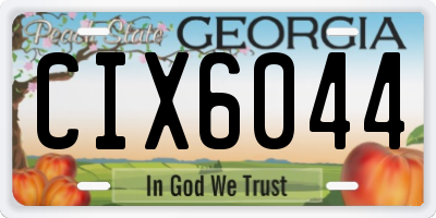 GA license plate CIX6044