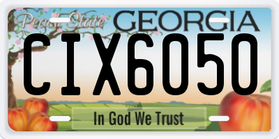 GA license plate CIX6050