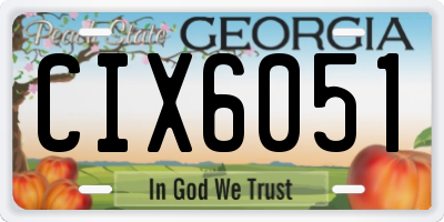 GA license plate CIX6051