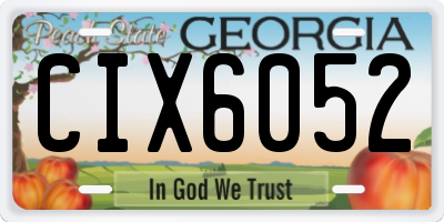 GA license plate CIX6052