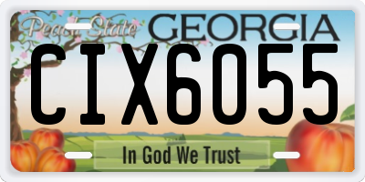 GA license plate CIX6055