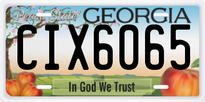 GA license plate CIX6065