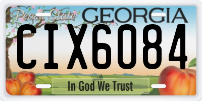 GA license plate CIX6084
