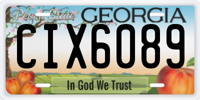 GA license plate CIX6089