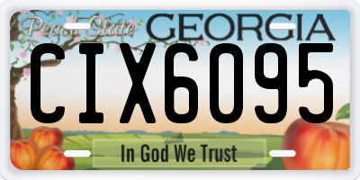GA license plate CIX6095