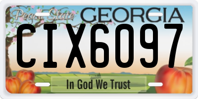 GA license plate CIX6097