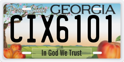 GA license plate CIX6101