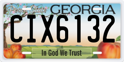 GA license plate CIX6132