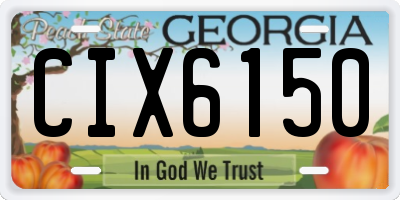 GA license plate CIX6150