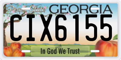 GA license plate CIX6155