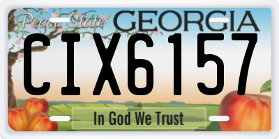 GA license plate CIX6157