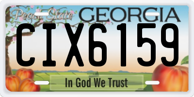 GA license plate CIX6159